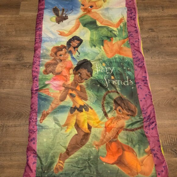 Disney Princess Fairies Sleeping Bag with Tinkerbell - 48" in Length - Picture 1 of 4